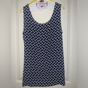 Banana Republic Geometric Print Sleeveless Rayon Tank Top Blouse Size Small